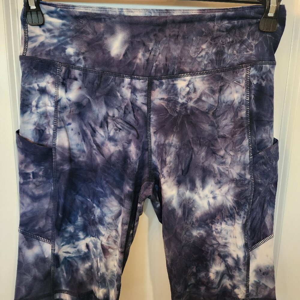 Blue Tie Dye Biker Shorts‎ Large NWOT